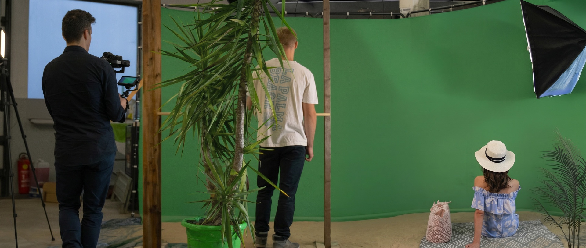 Filmproduktion Greenscreen Setup